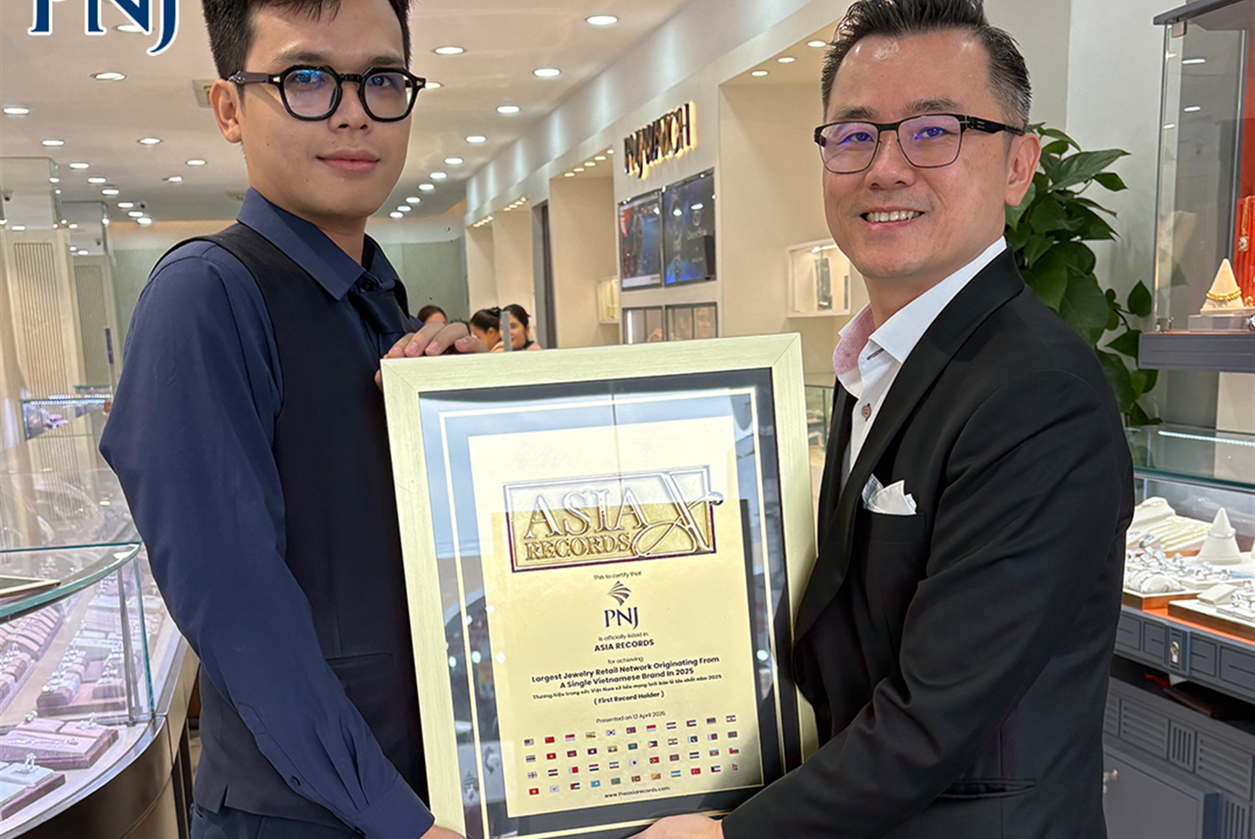 PNJ Production Recognised by Asia Record for Largest Jewelry Retail Network in 2025